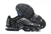 nike air max plus 3 leather trainers for hommes pas cher noir silver